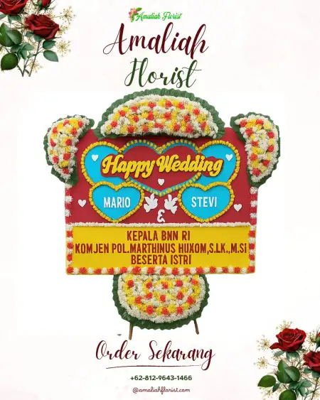 Papan Bunga Pernikahan Dilem
